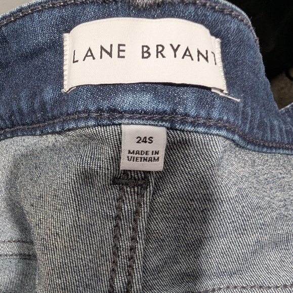 Lane Bryant Dark Wash Signature Fit Mid-Rise Straight Denim Jean Size 24S Short - Picture 10 of 14